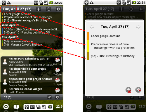 pure widgets descriptions calendar pure widgets descriptions calendar